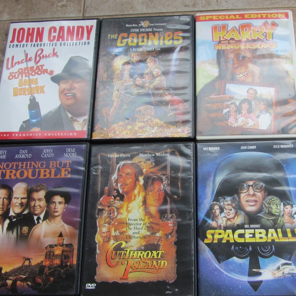 1980s-1990s Comedy DVD Lot John Candy Chevy Chase Spaceballs Gremlins Goonies